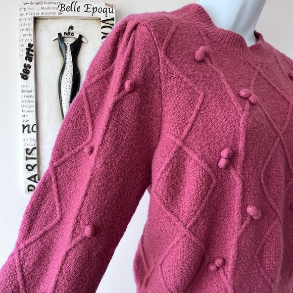 Elodie Purple Pullover Textured Sweater Size XL - Picture 3 of 9